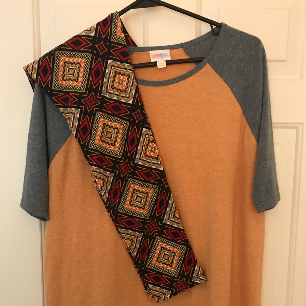 Lularoe OS leggings and Irma Set
